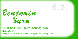 benjamin wurm business card